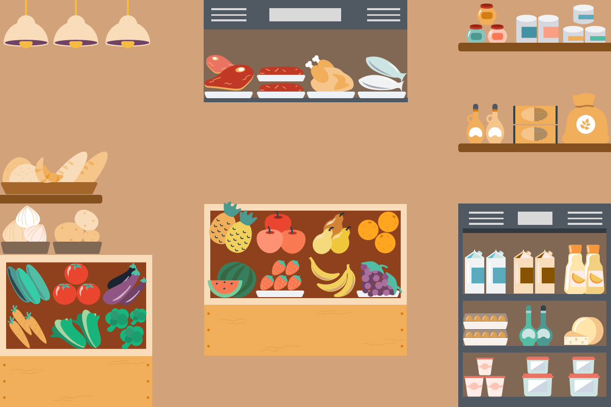 Grocery store An illustration of a grocery store